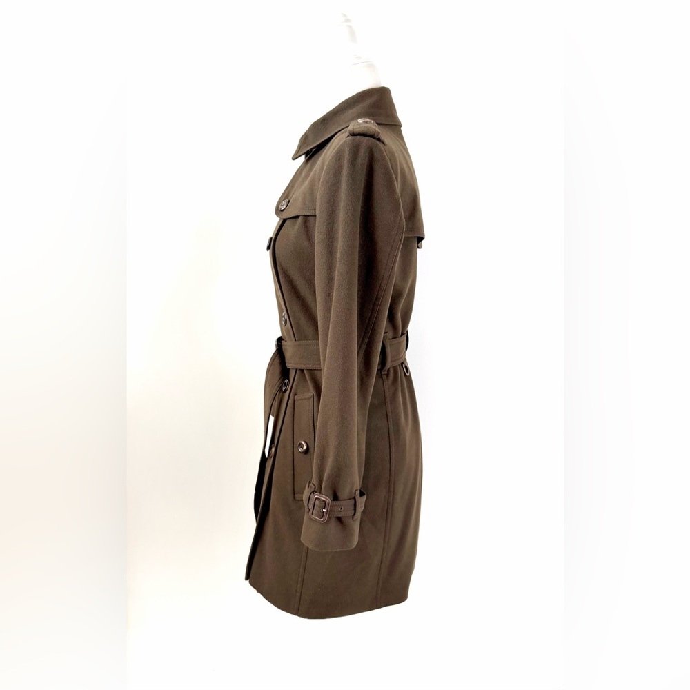 BURBERRY | Brown Wool Cashmere Blend Belted Double Breasted Trench Coat US 6 - Picture 4 of 15